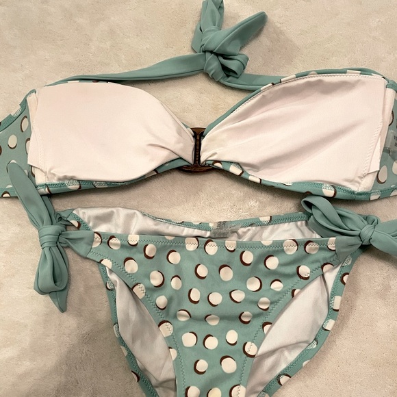 Victoria’s Secret polka dot Bikini size Large top, Small bottoms - Picture 4 of 5